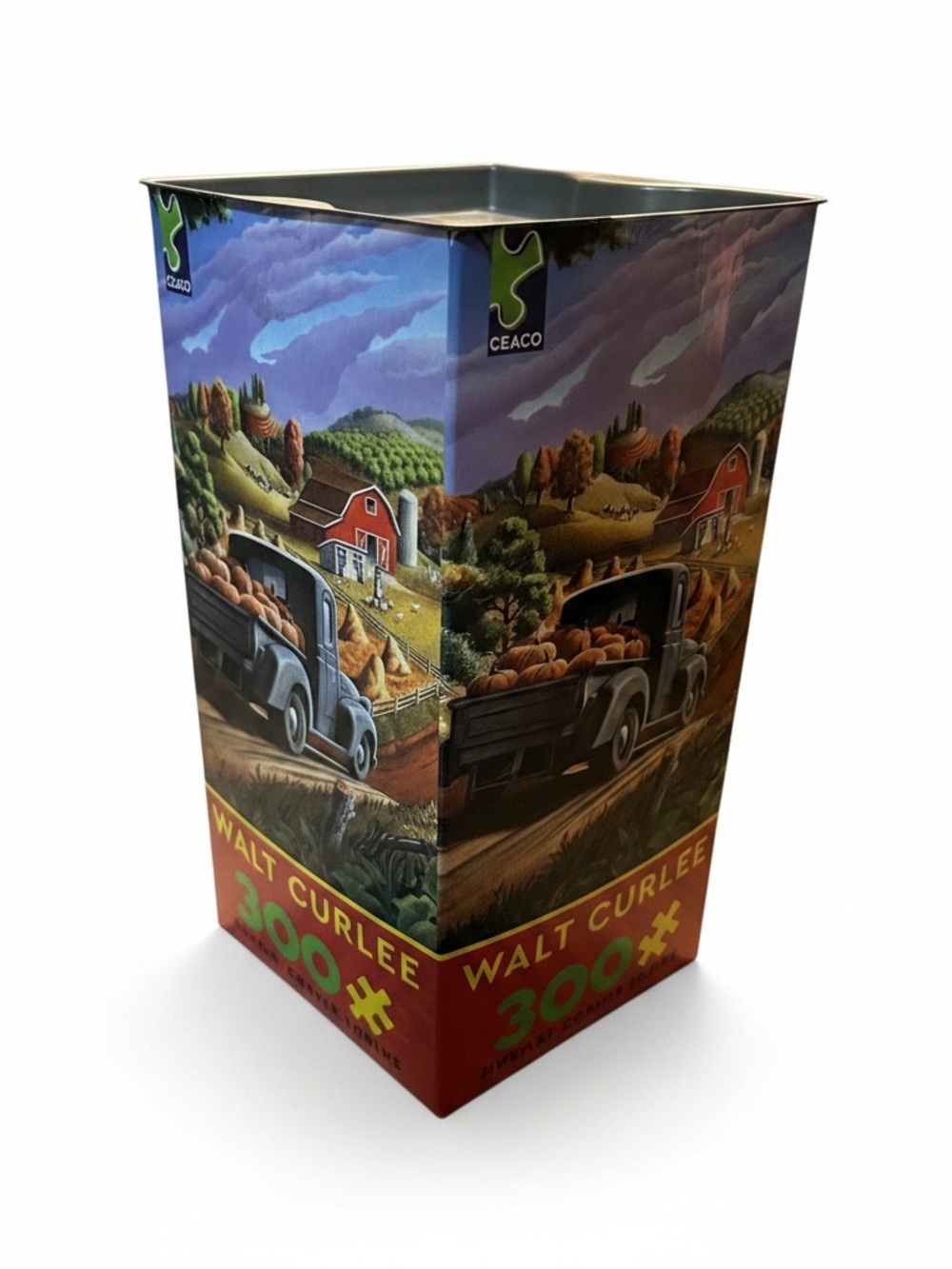 🧩Ceaco Walt Curlee Pumpkin Truck Puzzle  (300) —Excellent—🧩